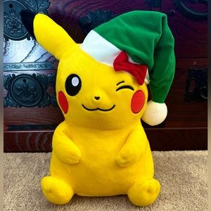 BANPRESTO Pokemon Plush Doll Big Christmas Pikachu